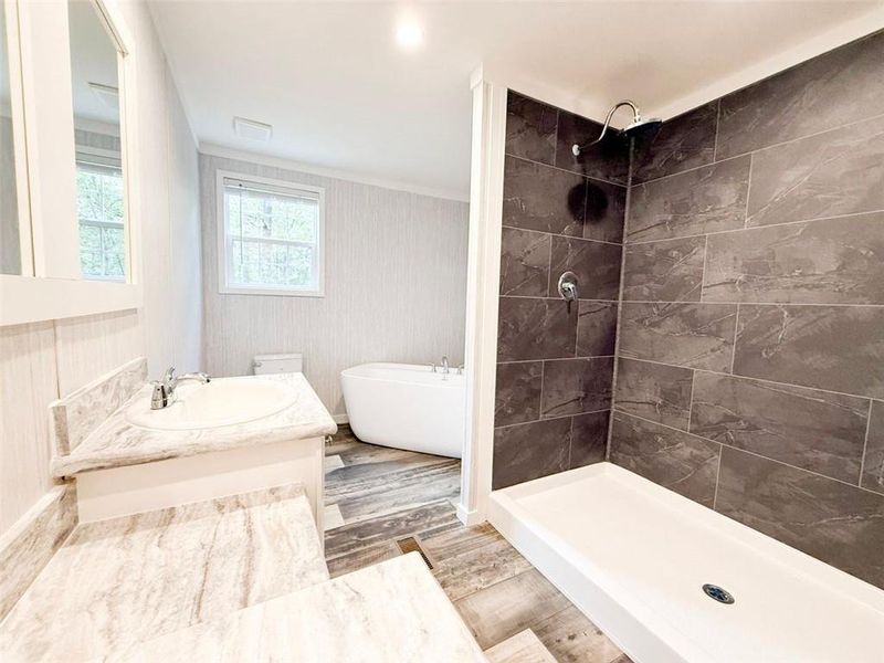 Furnished interior view inside a new home in , Cleveland (Image 10).