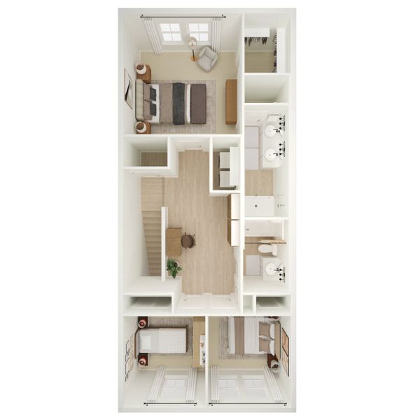 2D floor plan layout for the Orinda by K. Hovnanian® Homes in Providence Commons, Providence Village, TX (Image 5). 2D floor plan layout for the Orinda by K. Hovnanian® Homes in Providence Commons, Providence Village, TX (Image 5).