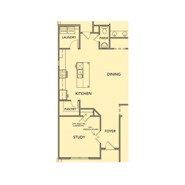 2D floor plan layout for the Belmont by Kerley Family Homes in Pevensie Manor, Powder Springs, GA (Image 5).