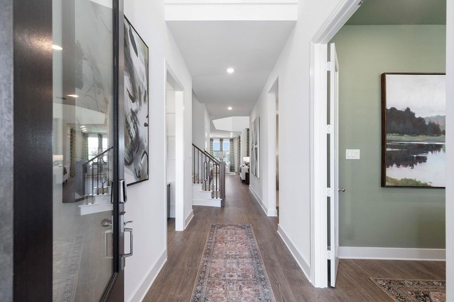 Furnished interior view inside a new home in Meridiana: 50ft. lots, Manvel (Image 14).