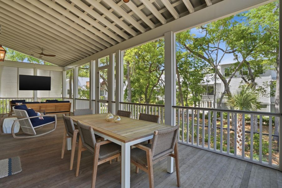 Exterior details and patio area of a home in , Johns Island (Image 22).