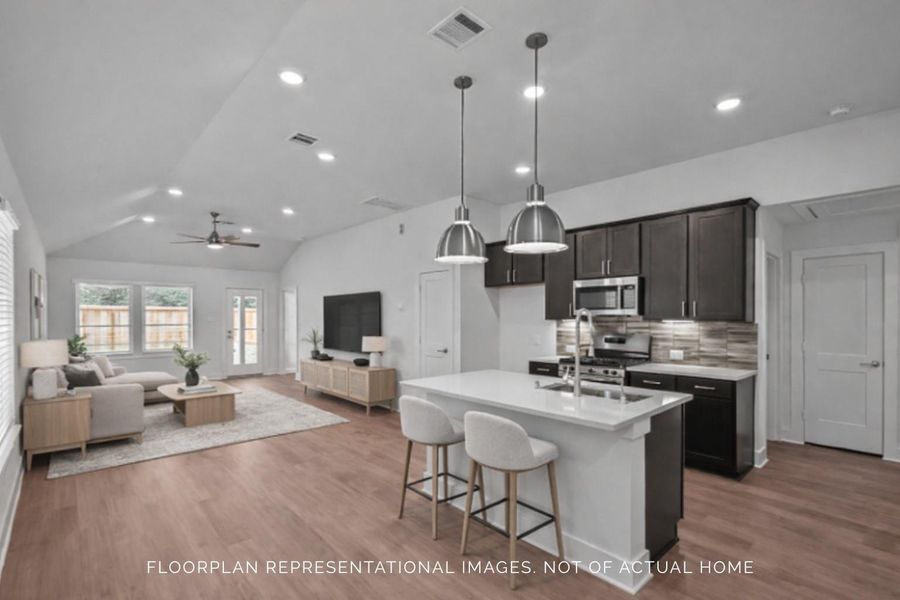 Furnished interior view inside a new home in Lone Star Landing, Montgomery (Image 8).