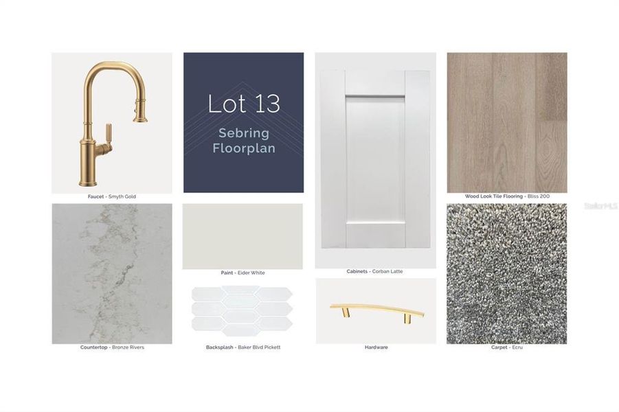 Sample of building materials used in homes in Center Lake on the Park, St. Cloud (Image 4).