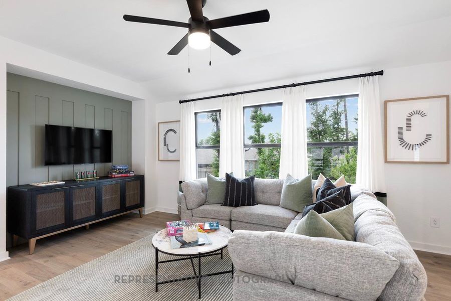 Furnished interior view inside a new home in Brookewater, Rosenberg (Image 17). Furnished interior view inside a new home in Brookewater, Rosenberg (Image 17).
