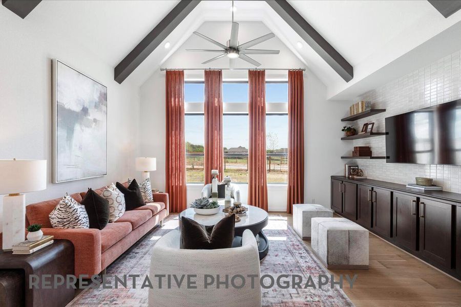 Furnished interior view inside a new home in Parkside Peninsula, Georgetown (Image 4).