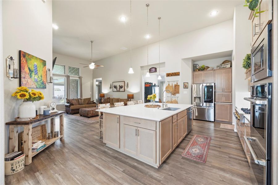Kitchen- Open concept with Quartz countertops