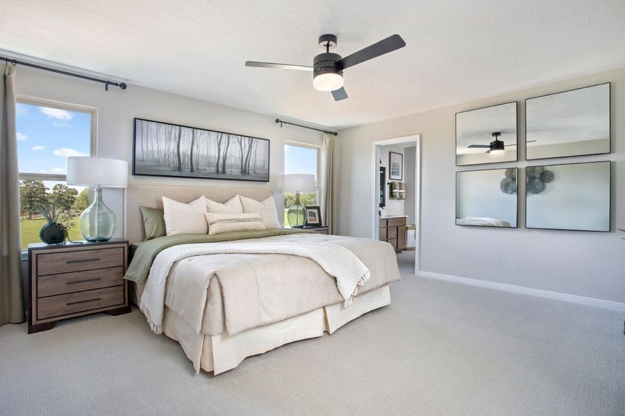 Representative furnished interior of a home built from the 1780 Modeled by KB Home in Oakwood Trails, Tomball (Image 5).
