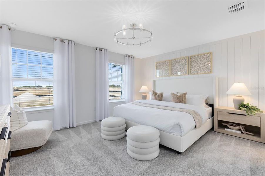 Model Home Design Only. Pictures and furnishings are for illustrative purposes only. Elevations, colors and options may vary. Furniture is for model home staging only.