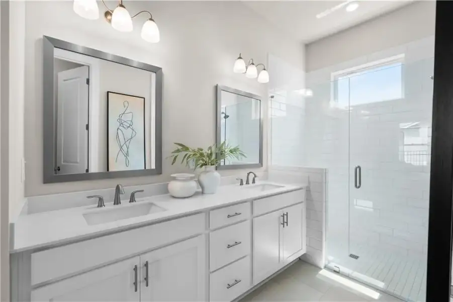 Furnished interior view inside a new home in The Villas at Aberdeen, Hoschton (Image 9).