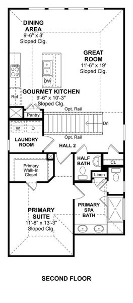 The Reagan floor plan by K. Hovnanian Homes. 2nd Floor shown. *Prices, plans, dimensions, features, specifications, materials, and availability of homes or communities are subject to change without notice or obligation.