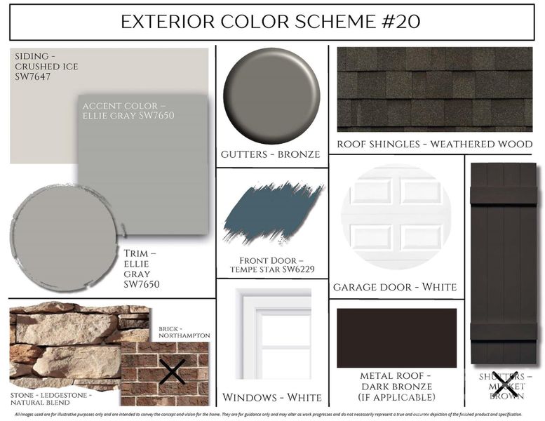 Actual home exterior finishes