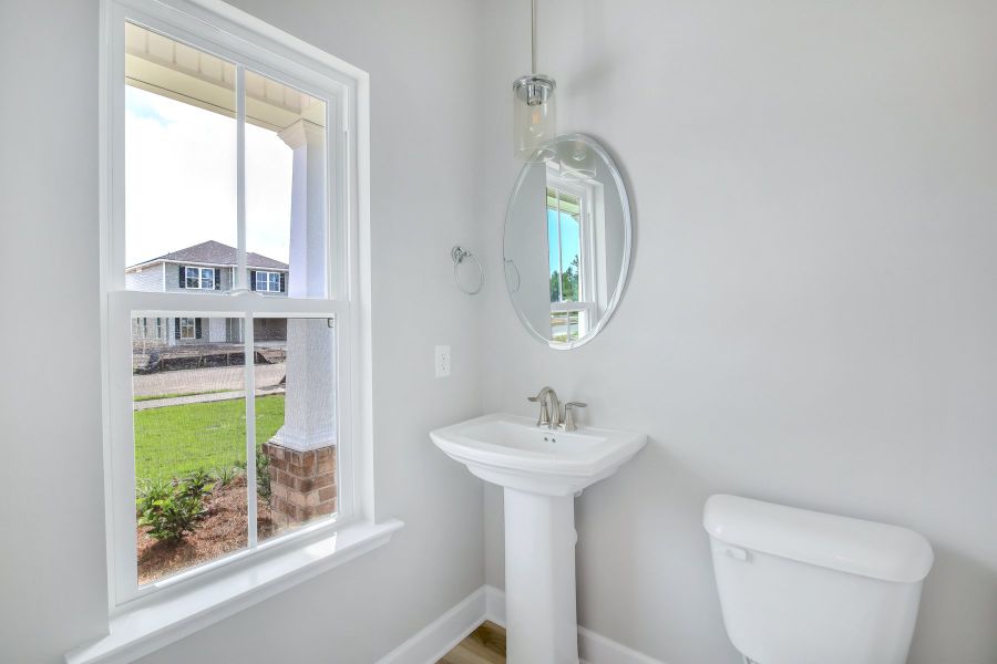 Seabrook Powder Room with Pedestal Sink