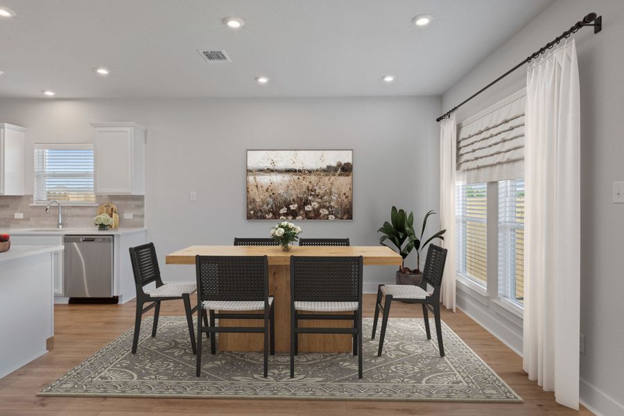 Representative furnished interior of a home built from the Austen by Omega Builders in North Point, Temple (Image 7).