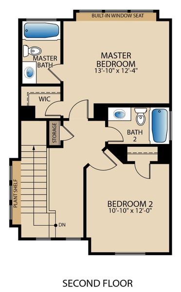 2D floor plan layout of this home in Trace, San Marcos, TX (Image 3). 2D floor plan layout of this home in Trace, San Marcos, TX (Image 3).