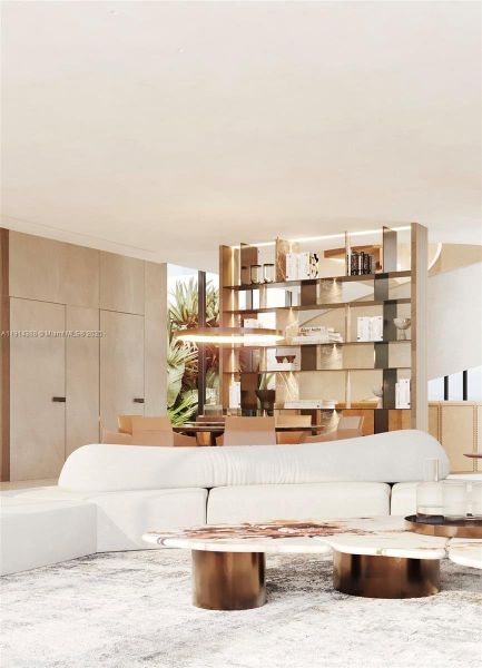 Furnished interior view inside a new home in , Miami Beach (Image 9).