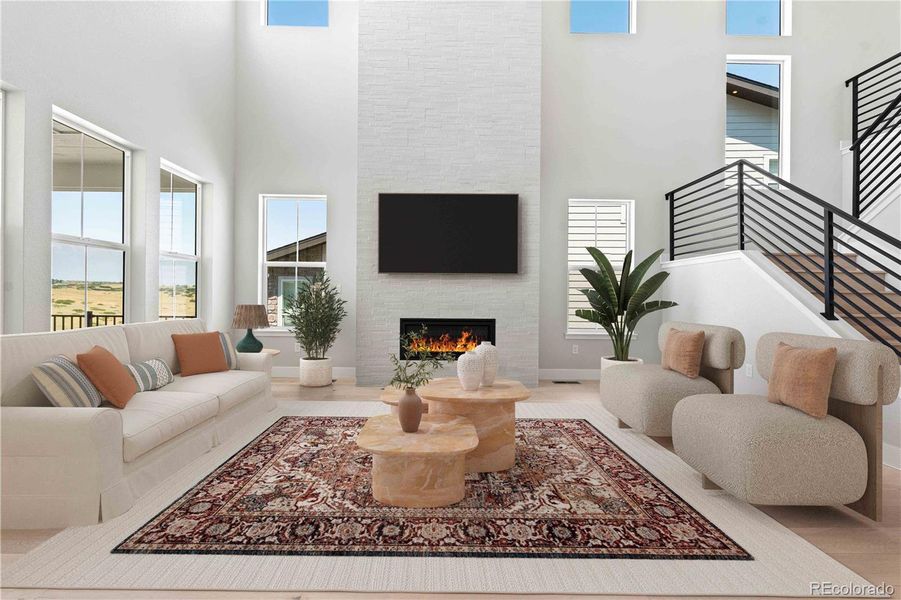 Furnished interior view inside a new home in Gallery at The Canyons, Castle Pines (Image 15).