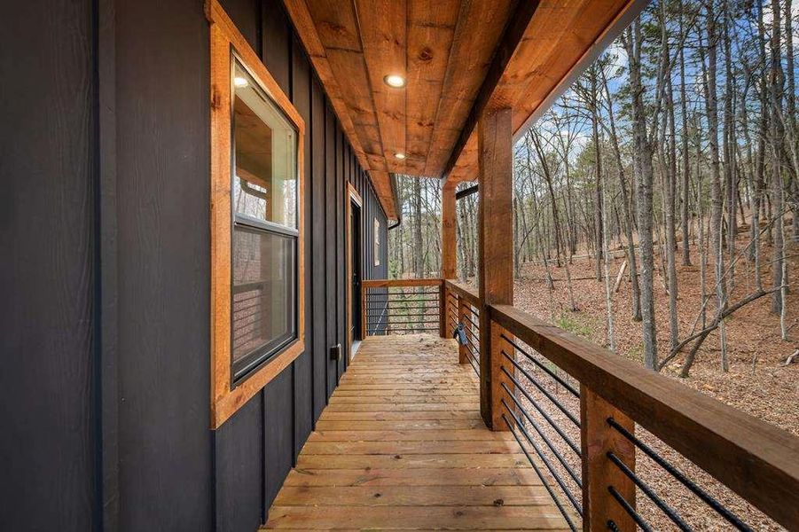 Exterior details and patio area of a home in , Morganton (Image 31).