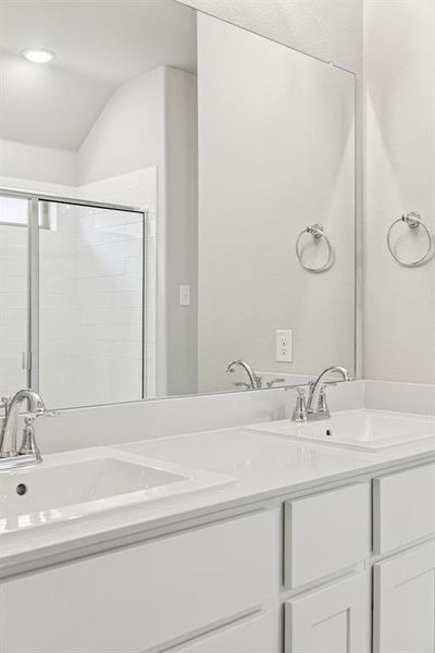 Primary Bathroom in the Oscar home plan by Trophy Signature Homes – REPRESENTATIVE PHOTO Primary Bathroom in the Oscar home plan by Trophy Signature Homes – REPRESENTATIVE PHOTO