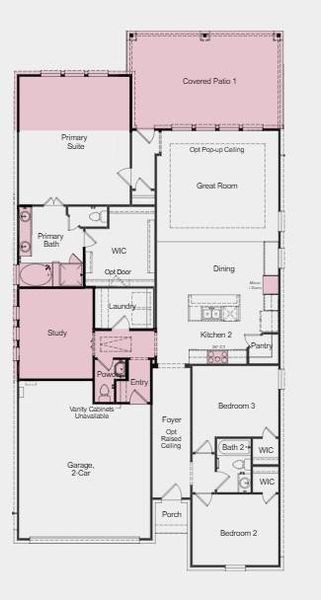 Additional Highlights Include: Raised ceiling at foyer, half bath in place of coat closet, extended primary suite, covered outdoor living, and study in place of flex. Additional Highlights Include: Raised ceiling at foyer, half bath in place of coat closet, extended primary suite, covered outdoor living, and study in place of flex.
