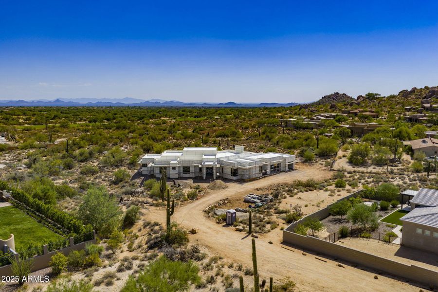 Aerial View with Flag Driveway Aerial View with Flag Driveway