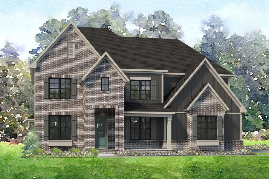 Representative exterior photo of a completed home built from the Oxford by Niblock Homes in Cordera, Concord, NC (Image 2).