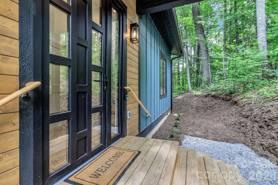 Exterior details and patio area of a home in , Maggie Valley (Image 1). Exterior details and patio area of a home in , Maggie Valley (Image 1).
