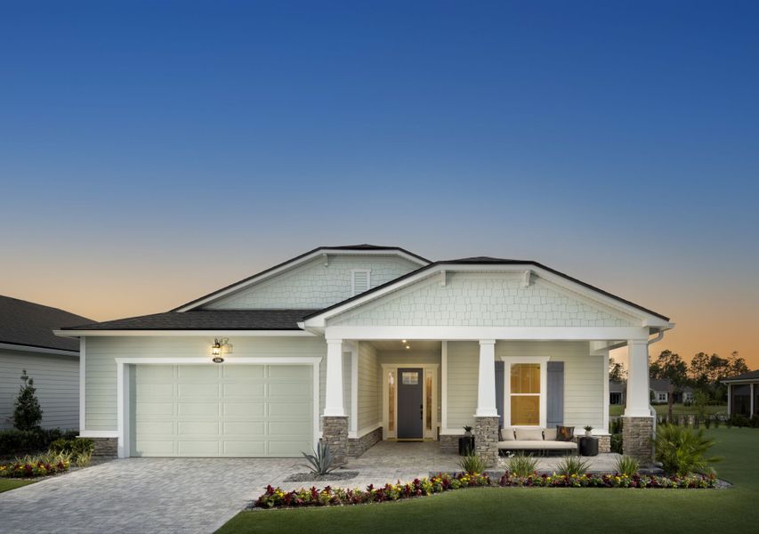 Representative exterior photo of a completed home built from the Curacao by Mattamy Homes in RiverTown, St. Johns, FL (Image 21).