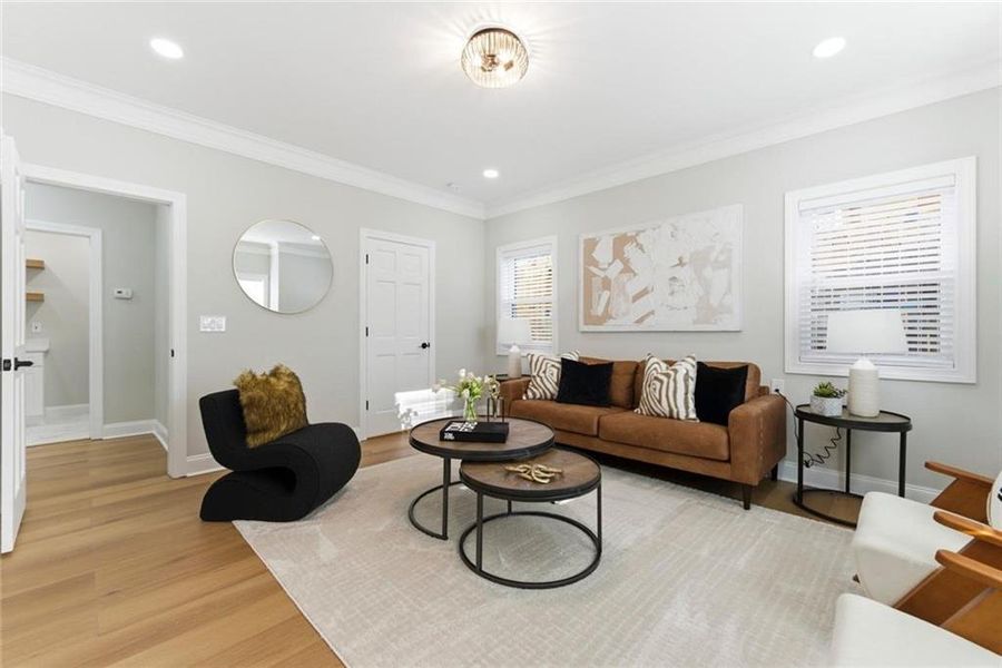 Furnished interior view inside a new home in , Atlanta (Image 6). Furnished interior view inside a new home in , Atlanta (Image 6).