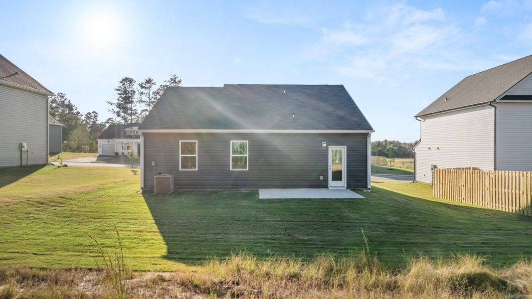 Exterior details and patio area of a home in Bellemeade Landing, Augusta (Image 18). Exterior details and patio area of a home in Bellemeade Landing, Augusta (Image 18).