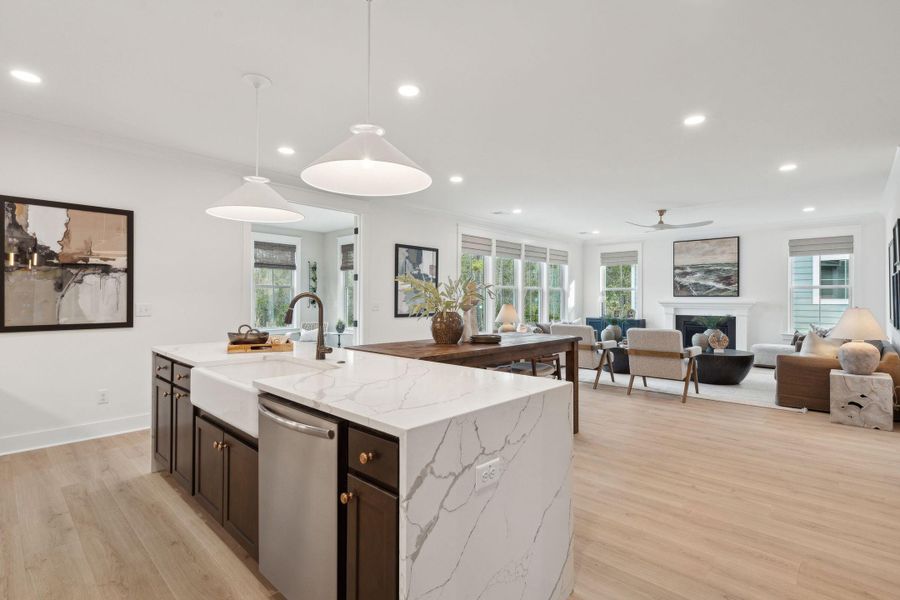Furnished interior view inside a new home in Tidewater at Lakes of Cane Bay, Summerville (Image 30).