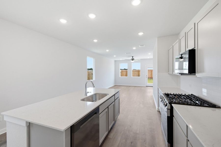 Furnished interior view inside a new home in Stallion Run, Buda (Image 12).