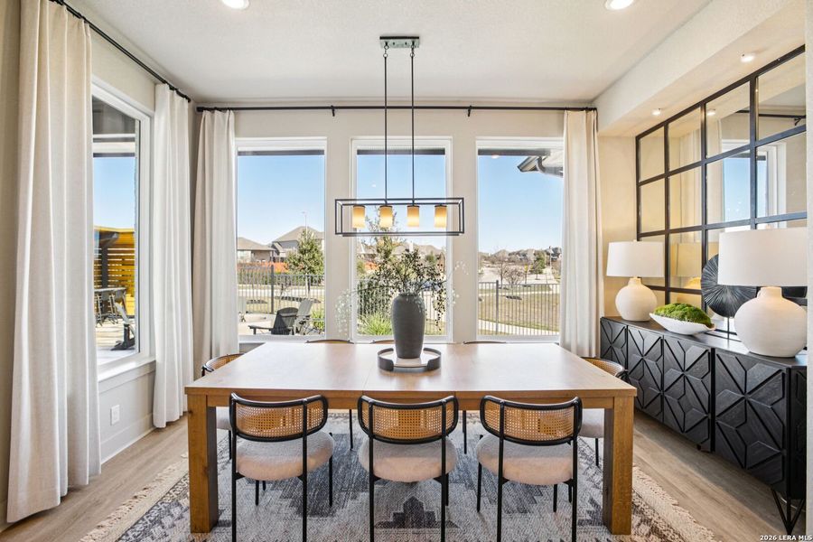 Furnished interior view inside a new home in Village at Three Oaks, Seguin (Image 8).