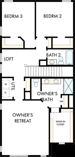 2D floor plan layout of this home in The Retreat at Steele Creek, Charlotte, NC (Image 3). 2D floor plan layout of this home in The Retreat at Steele Creek, Charlotte, NC (Image 3).