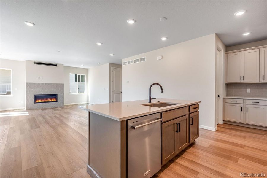 Furnished interior view inside a new home in Wild Oak at The Canyons, Castle Pines (Image 6). Furnished interior view inside a new home in Wild Oak at The Canyons, Castle Pines (Image 6).