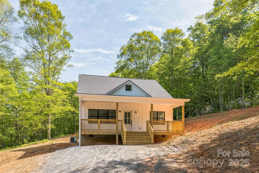 Front exterior of a new home in , Lake Lure, NC, highlighting curb appeal (Image 17).
