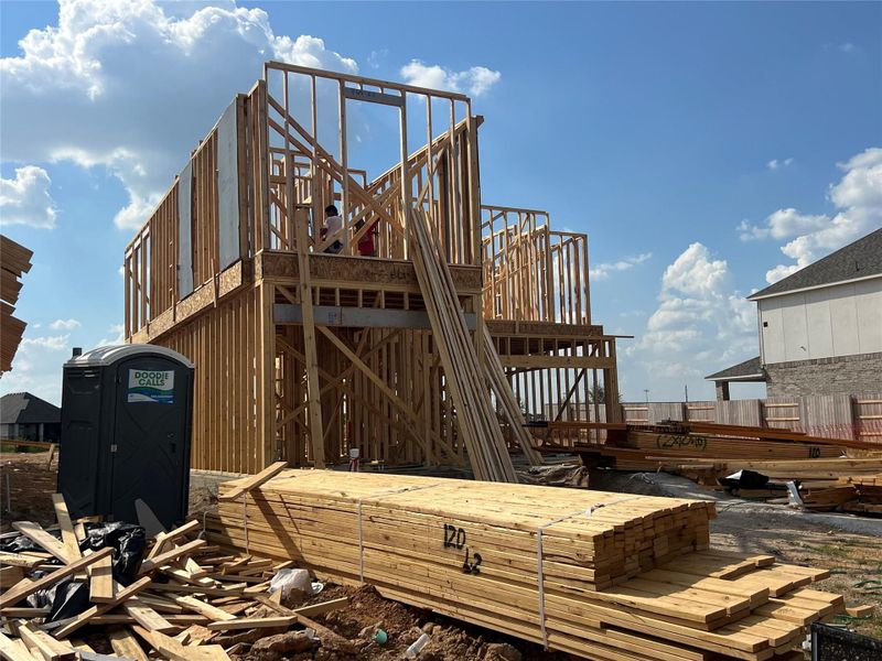 In-progress construction of a new home in , Katy, TX (Image 6).