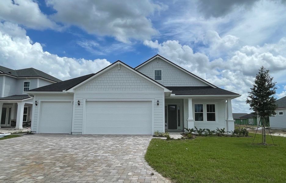 Representative exterior photo of a completed home built from the Eliza by Riverside Homes in Silver Landing at SilverLeaf, St. Augustine, FL (Image 29). Representative exterior photo of a completed home built from the Eliza by Riverside Homes in Silver Landing at SilverLeaf, St. Augustine, FL (Image 29).