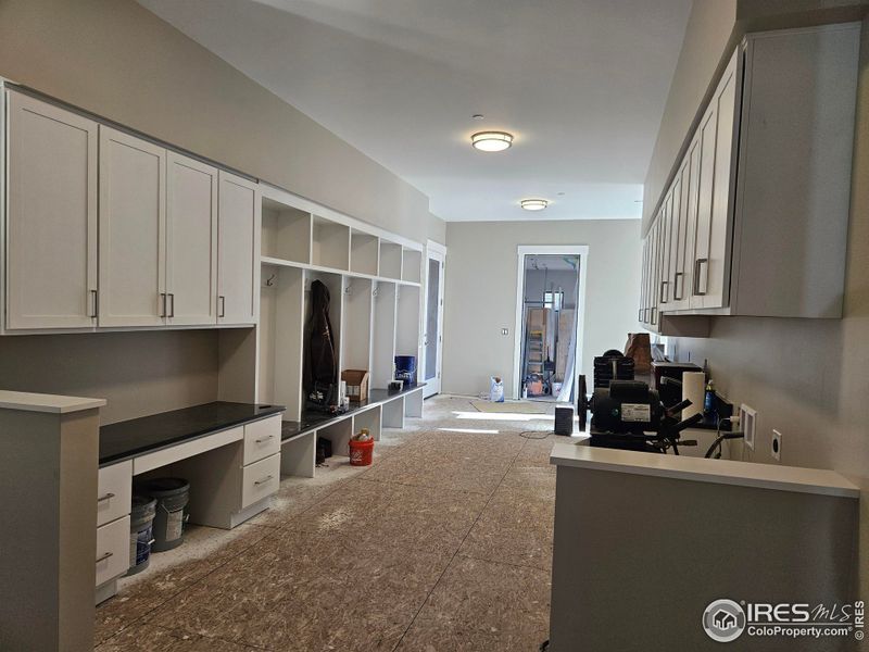 Mudroom, Laundry Room with Desk