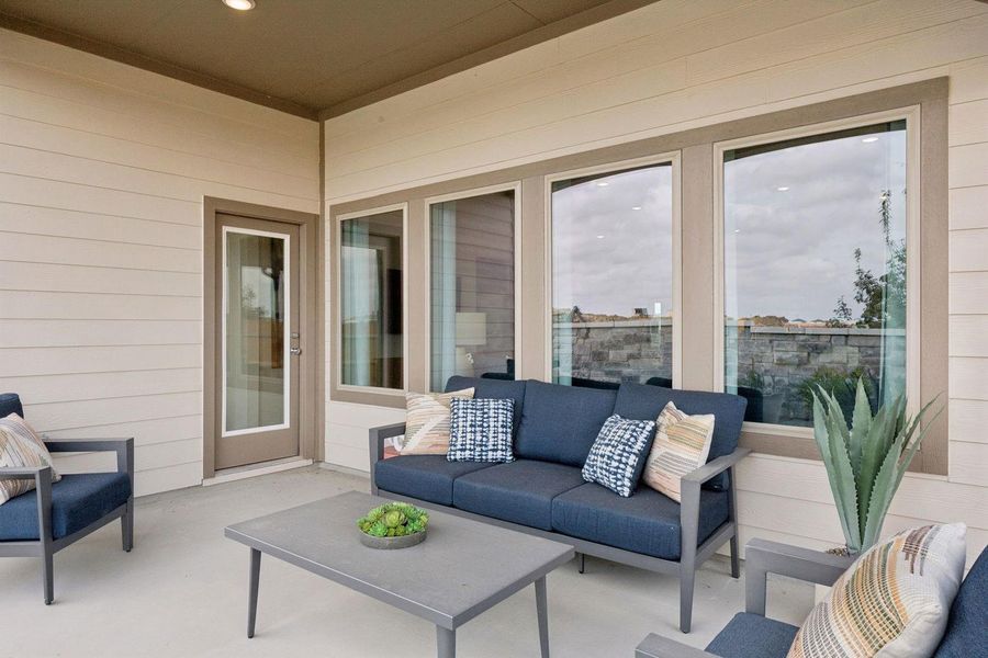 Patio on the Diamond home plan by Trophy Signature Homes – REPRESENTATIVE PHOTO