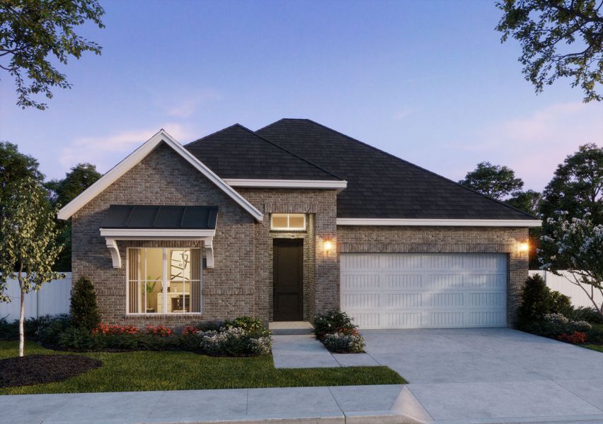 Representative exterior photo of a completed home built from the Elise by Normandy Homes in Cross Creek Meadows 55' & 60' Series, Celina, TX (Image 1).