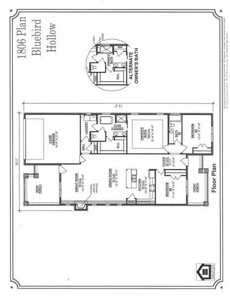 2D floor plan layout of this home in Bluebird Hollow at Autumn Ridge, Spring Hill, TN (Image 4).