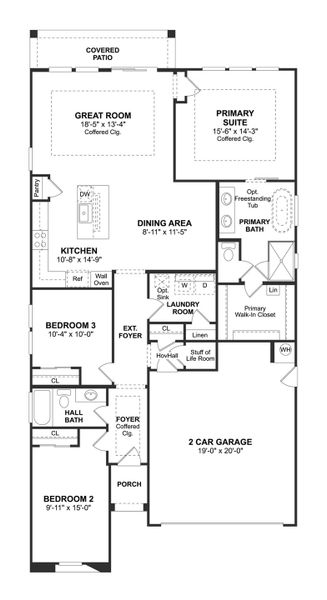 2D floor plan layout for the Altena by K. Hovnanian® Homes in K. Hovnanian’s® Four Seasons at Victory at Verrado Cottages, Buckeye, AZ (Image 4). 2D floor plan layout for the Altena by K. Hovnanian® Homes in K. Hovnanian’s® Four Seasons at Victory at Verrado Cottages, Buckeye, AZ (Image 4).