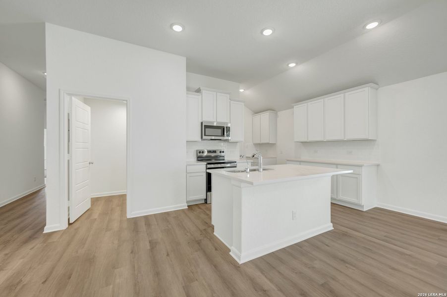 Furnished interior view inside a new home in Meadows at Clear Springs, New Braunfels (Image 10). Furnished interior view inside a new home in Meadows at Clear Springs, New Braunfels (Image 10).