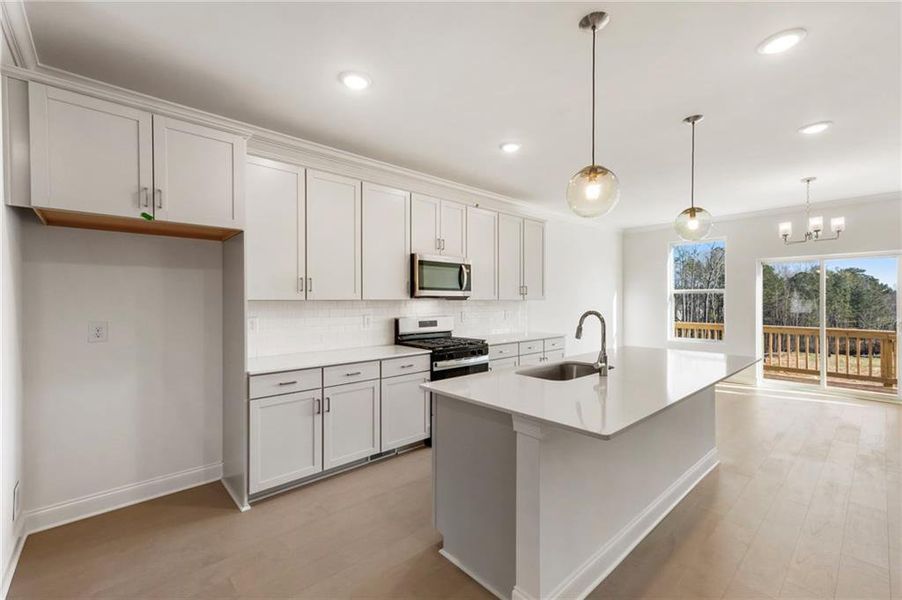 Furnished interior view inside a new home in , Sugar Hill (Image 19). Furnished interior view inside a new home in , Sugar Hill (Image 19).