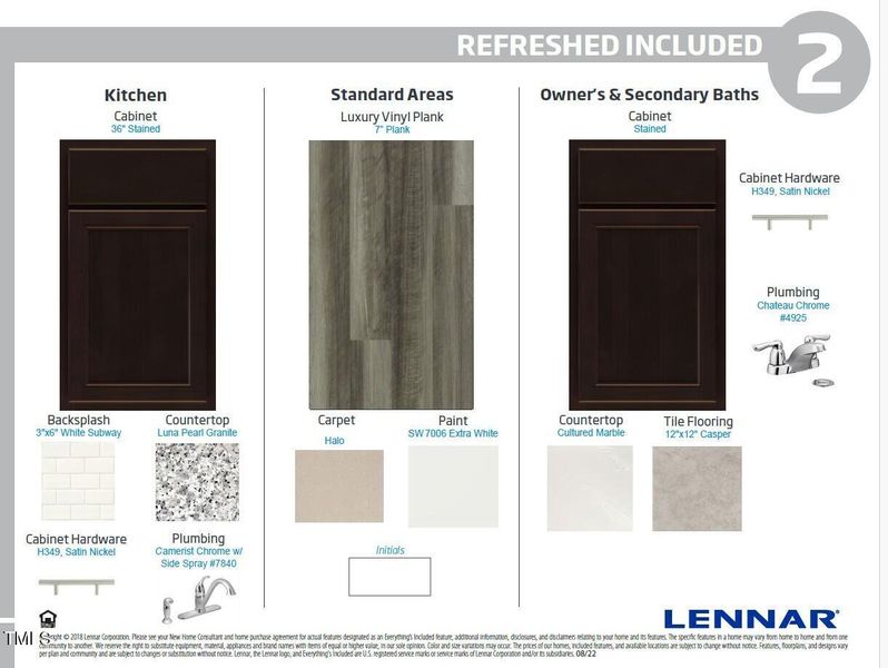 Package 2 interior selections Package 2 interior selections