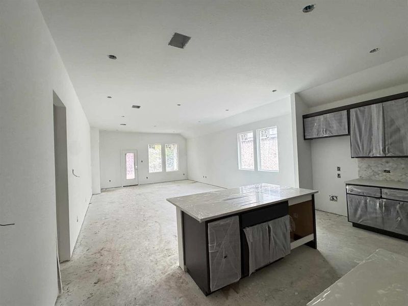 Open Kitchen-Living-Dining Room Construction Progress