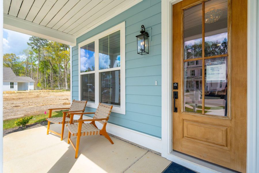Exterior details and patio area of a home in Sweetgrass Station, Summerville (Image 4). Exterior details and patio area of a home in Sweetgrass Station, Summerville (Image 4).