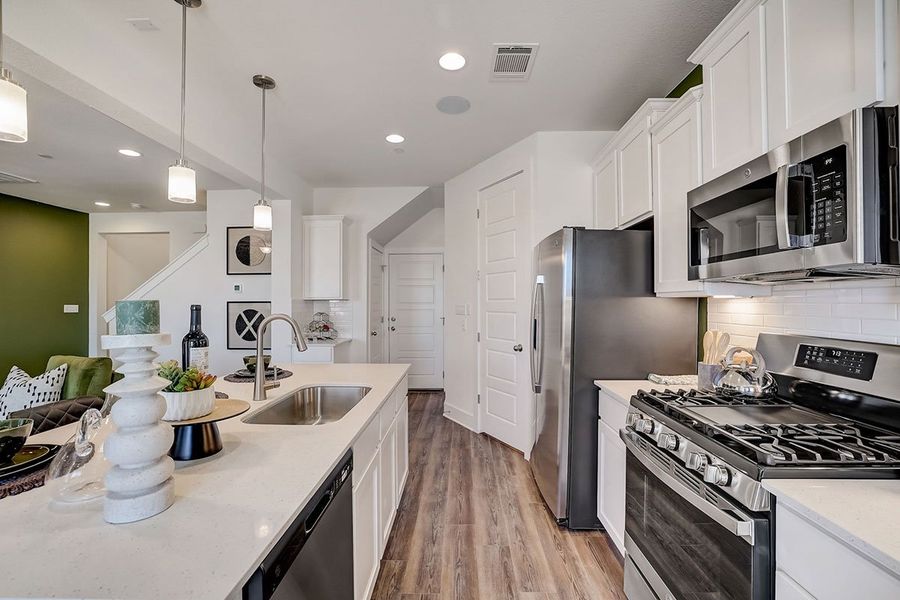Representative furnished interior of a home built from the Comal by Pacesetter Homes in Center 45, Round Rock (Image 12). Representative furnished interior of a home built from the Comal by Pacesetter Homes in Center 45, Round Rock (Image 12).