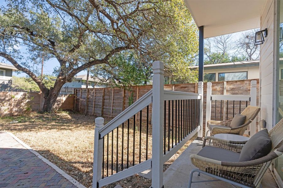 Exterior details and patio area of a home in , Austin (Image 3).
