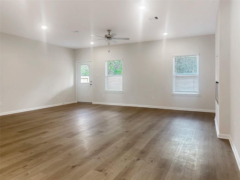 The Crawford- Family Room. Home is under construction, photos used for illustration only; actual features, colors, and upgrades may vary. The Crawford- Family Room. Home is under construction, photos used for illustration only; actual features, colors, and upgrades may vary.